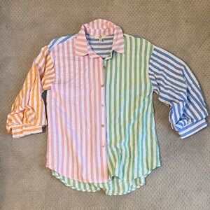 Entro Striped Button Down Shirt